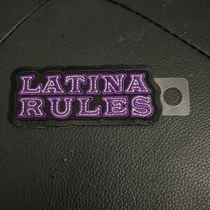 NWT “Latina Rules” Motorcycle Patch Biker Accessory Iron-On